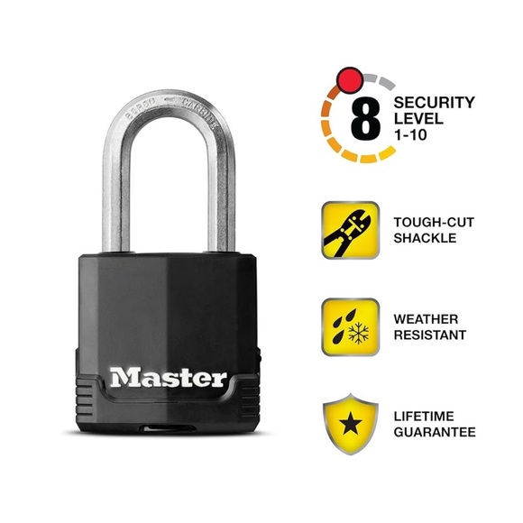 Masters Black Security Padlock - Picture 1 of 4